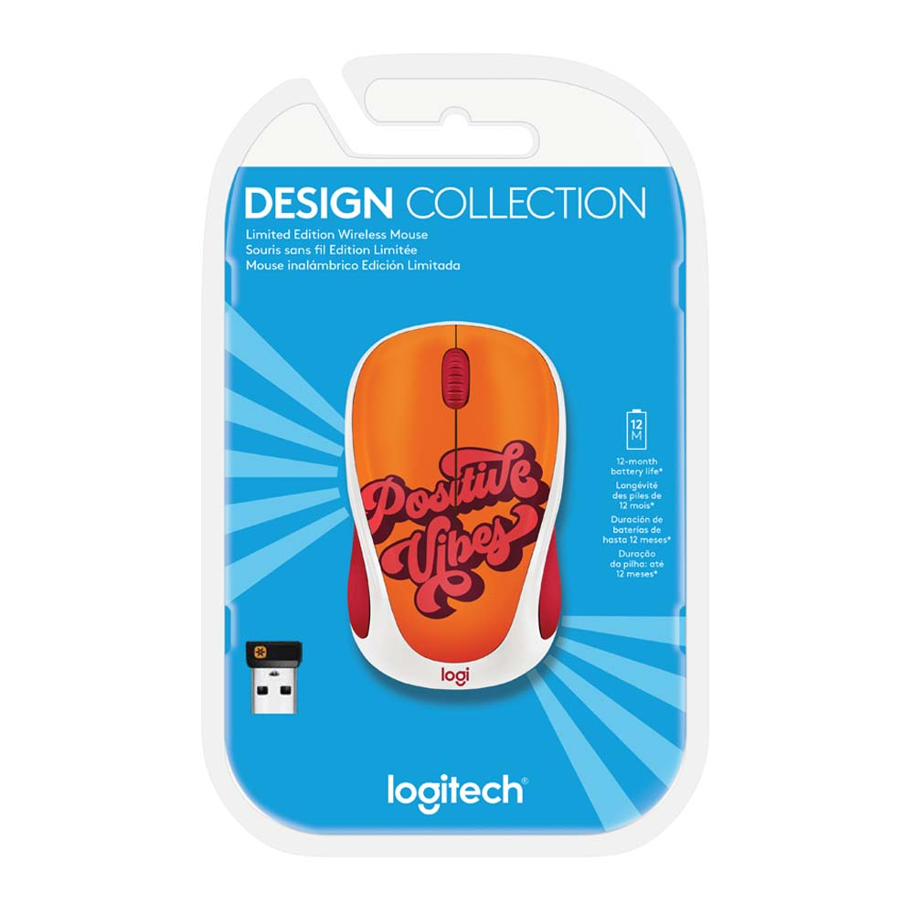 Logitech Design Collection Wireless Mouse, Positive Vibes